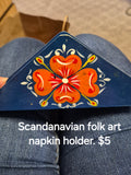 Scandinavian wooden napkin holder