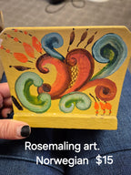 Rosemaling Napkin Holder