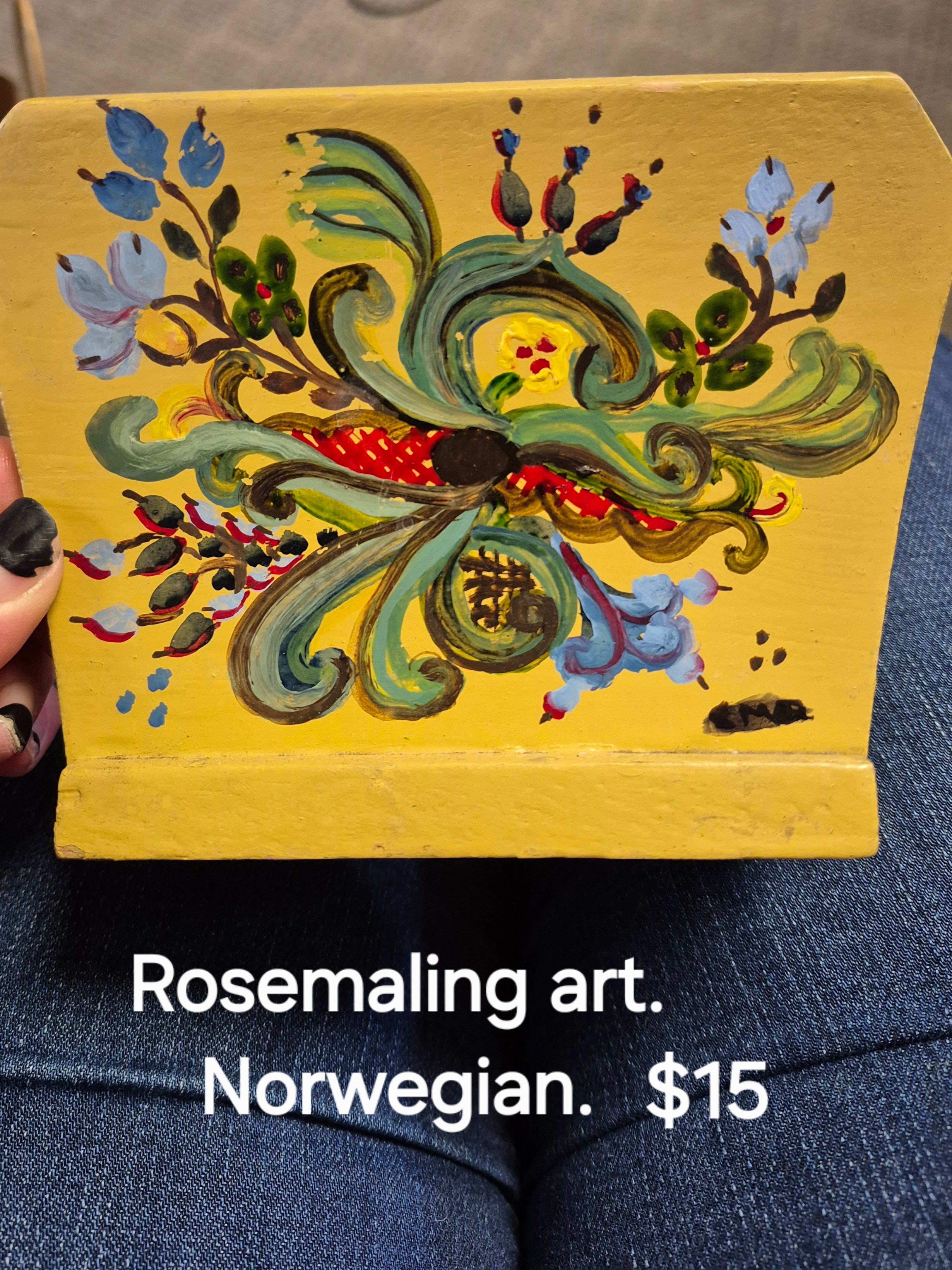 Rosemaling Napkin Holder