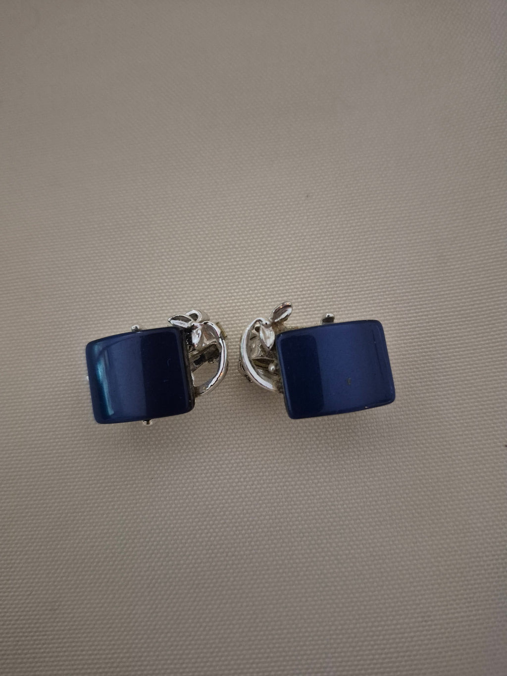 Lucite or Lapis earrings