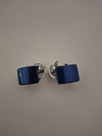 Lucite or Lapis earrings