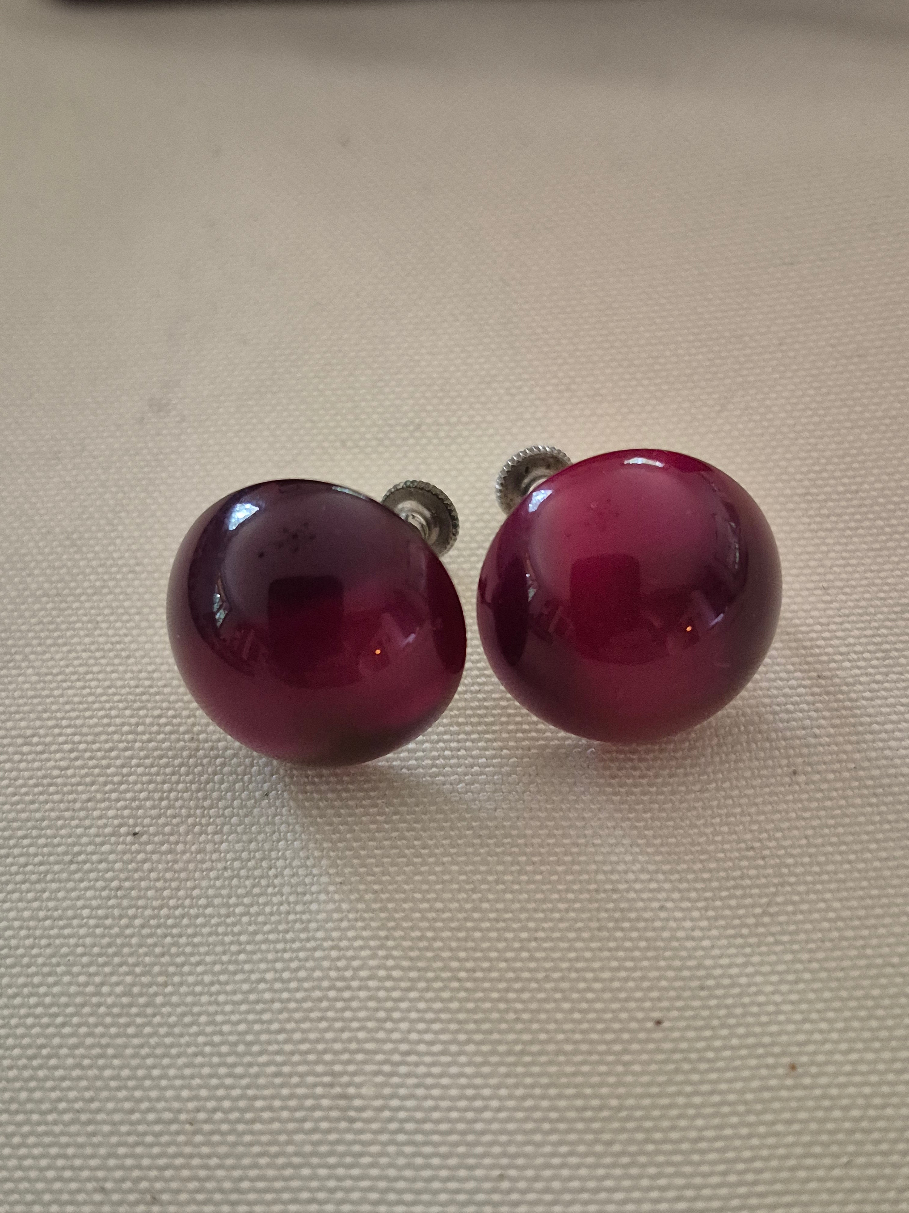 Moon glow screw-on earrings