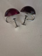 Moon glow screw-on earrings