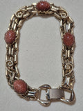 Sandstone or Feldspar Goldstone bracelet.