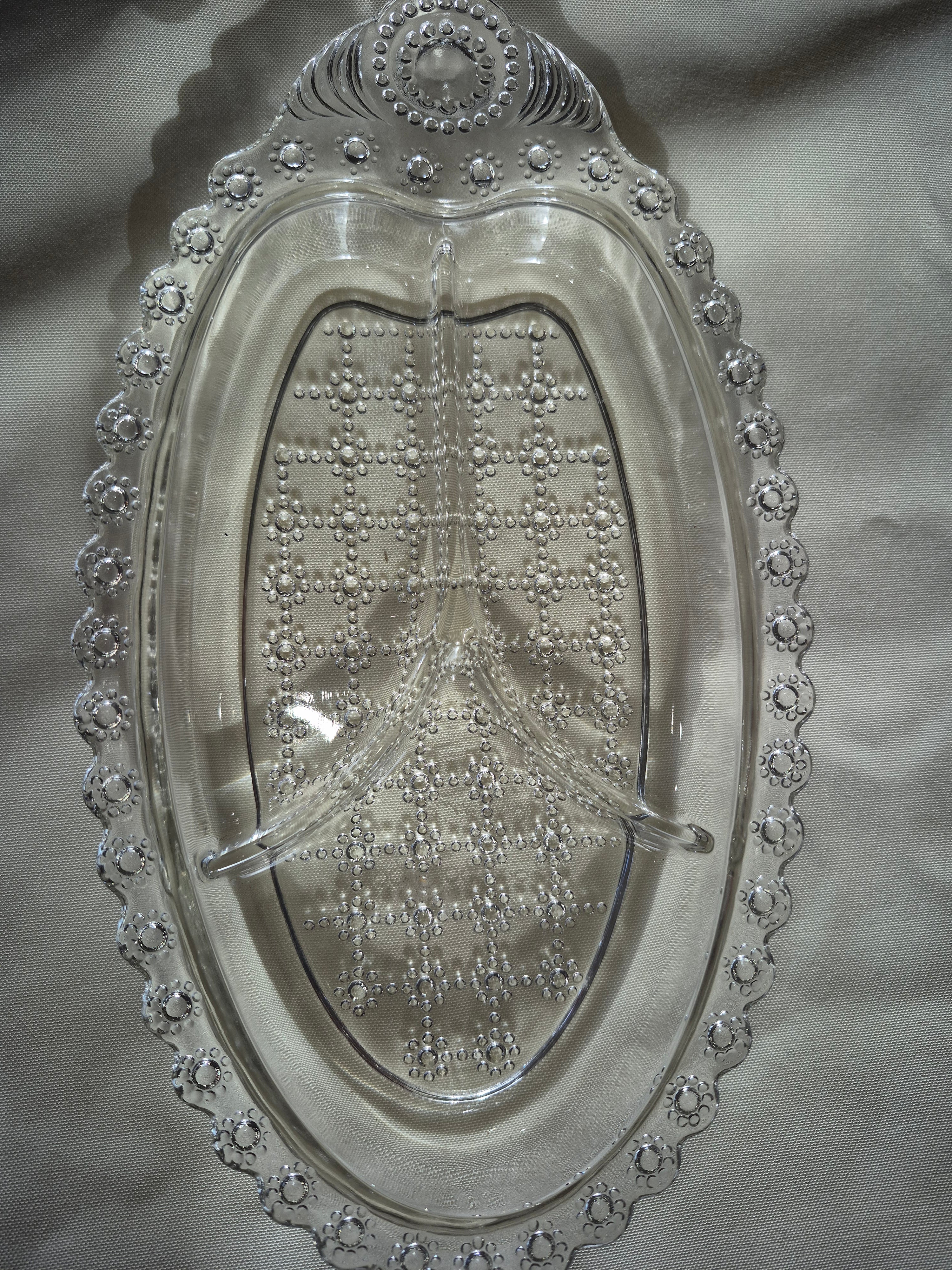 Hazel Atlas divided relish tray.