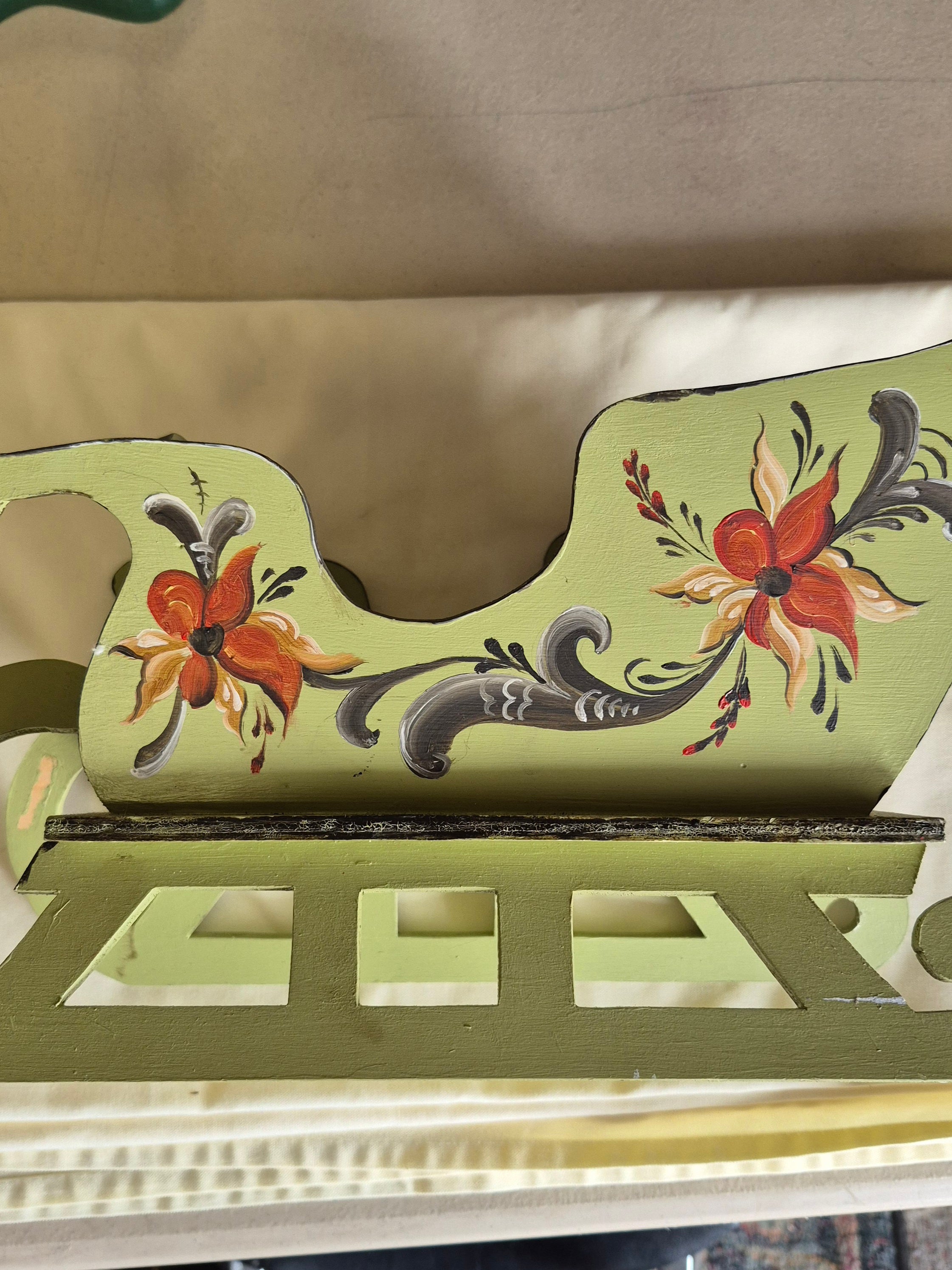 Scandanavian wooden sleigh