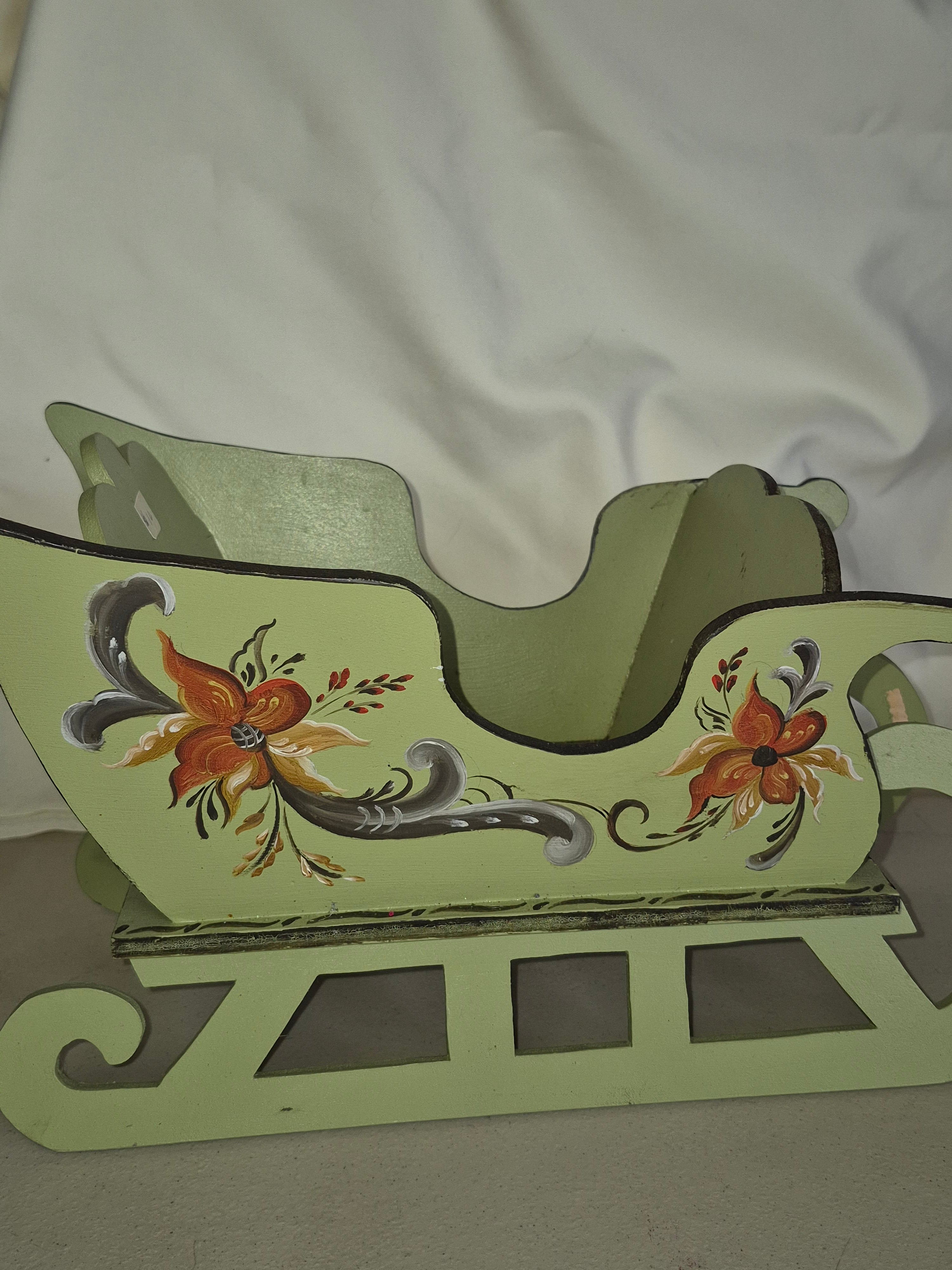 Scandanavian wooden sleigh