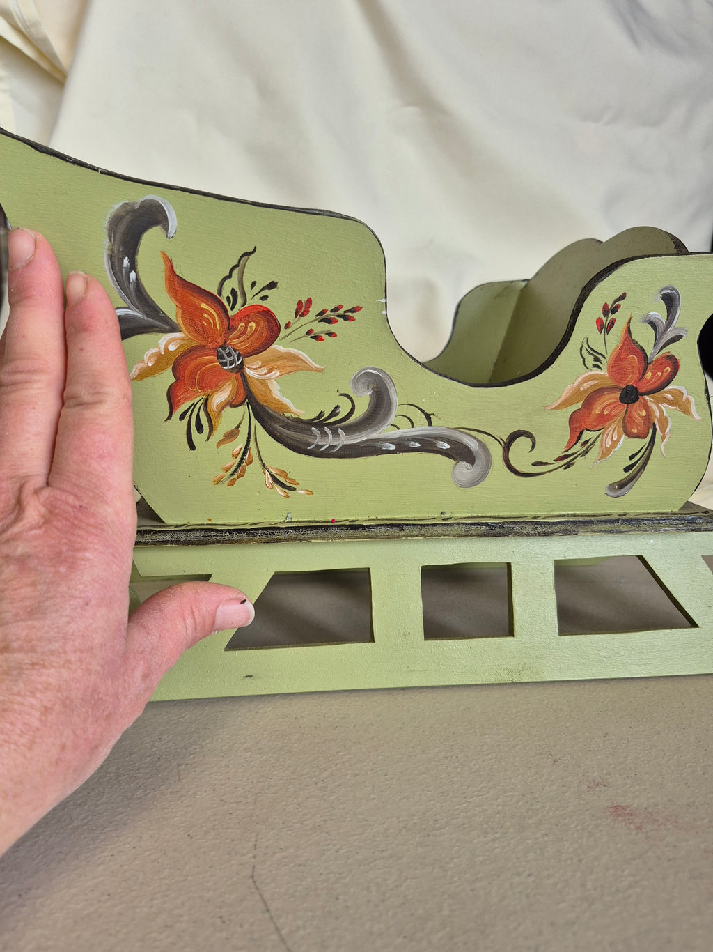 Scandanavian wooden sleigh