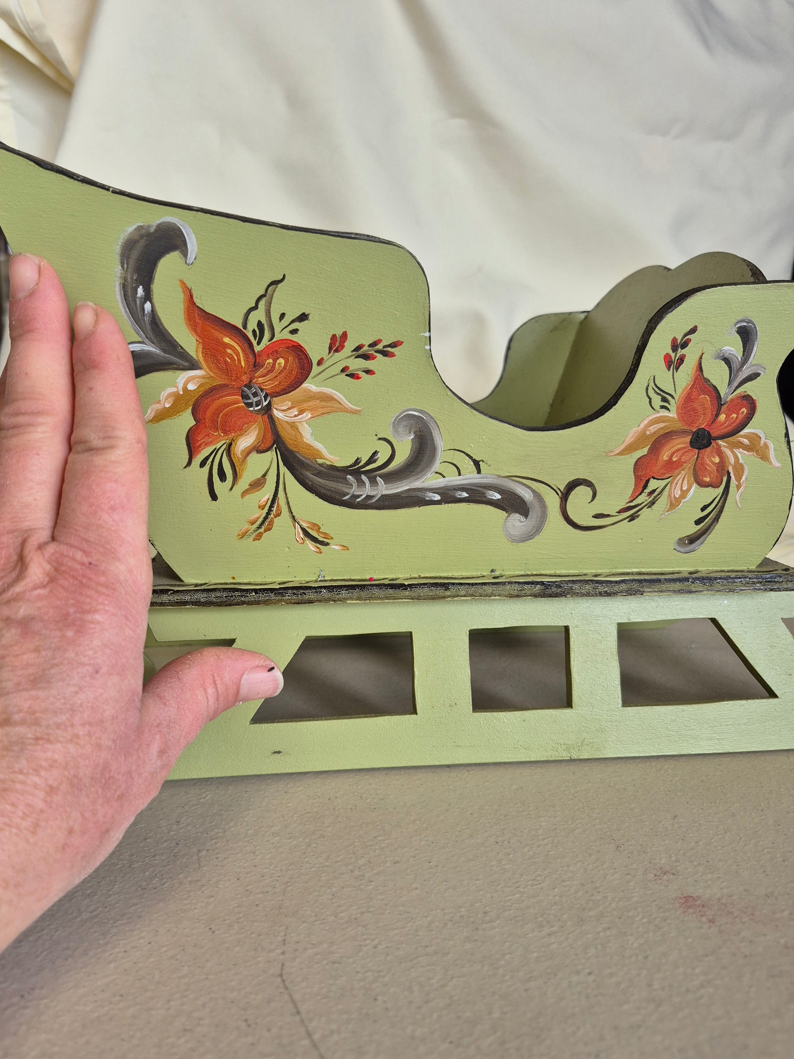 Scandanavian wooden sleigh