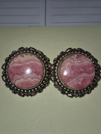 Rhodochrosite stone earrings
