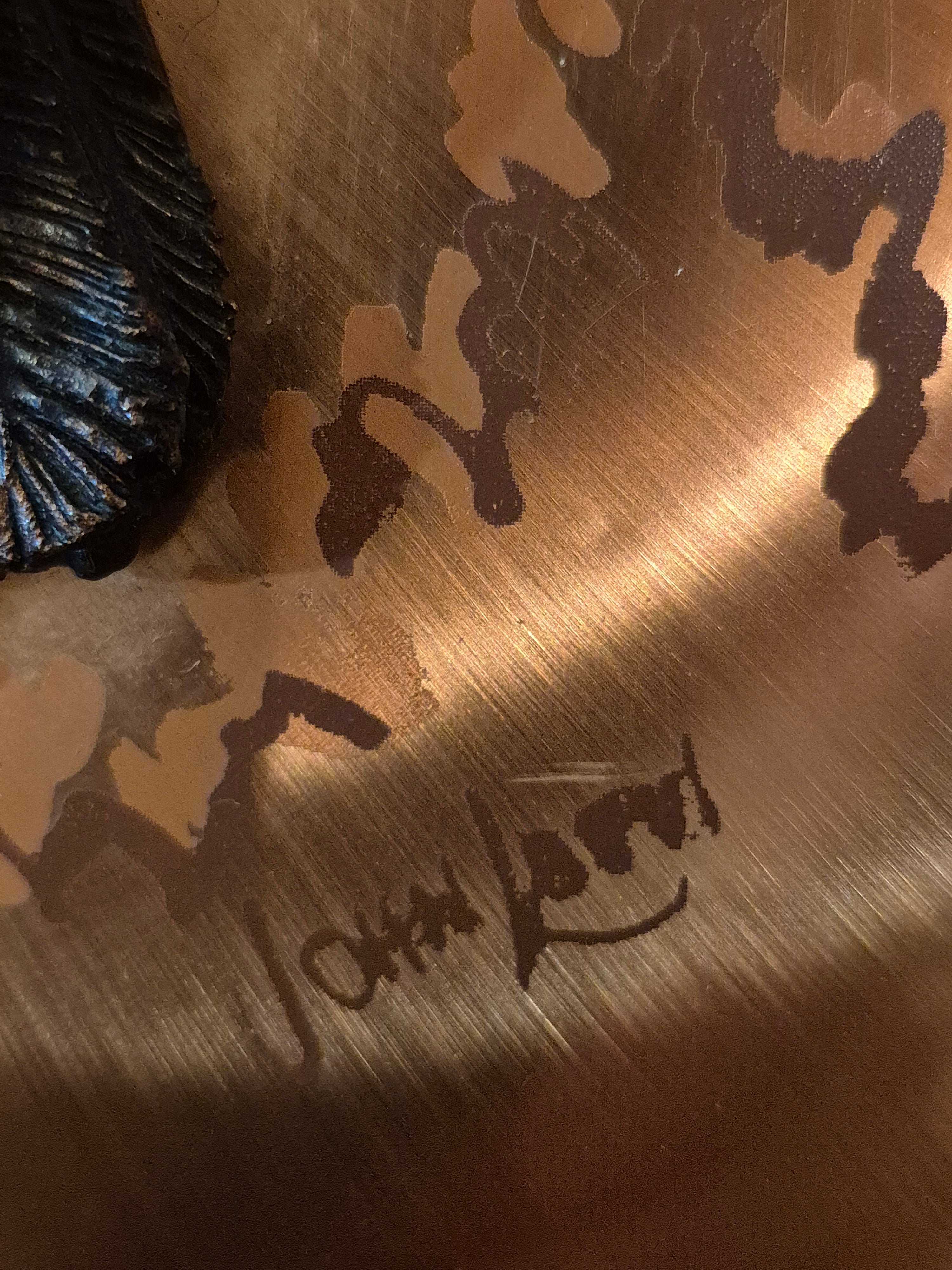 John Louw 3D raised owl, framed.