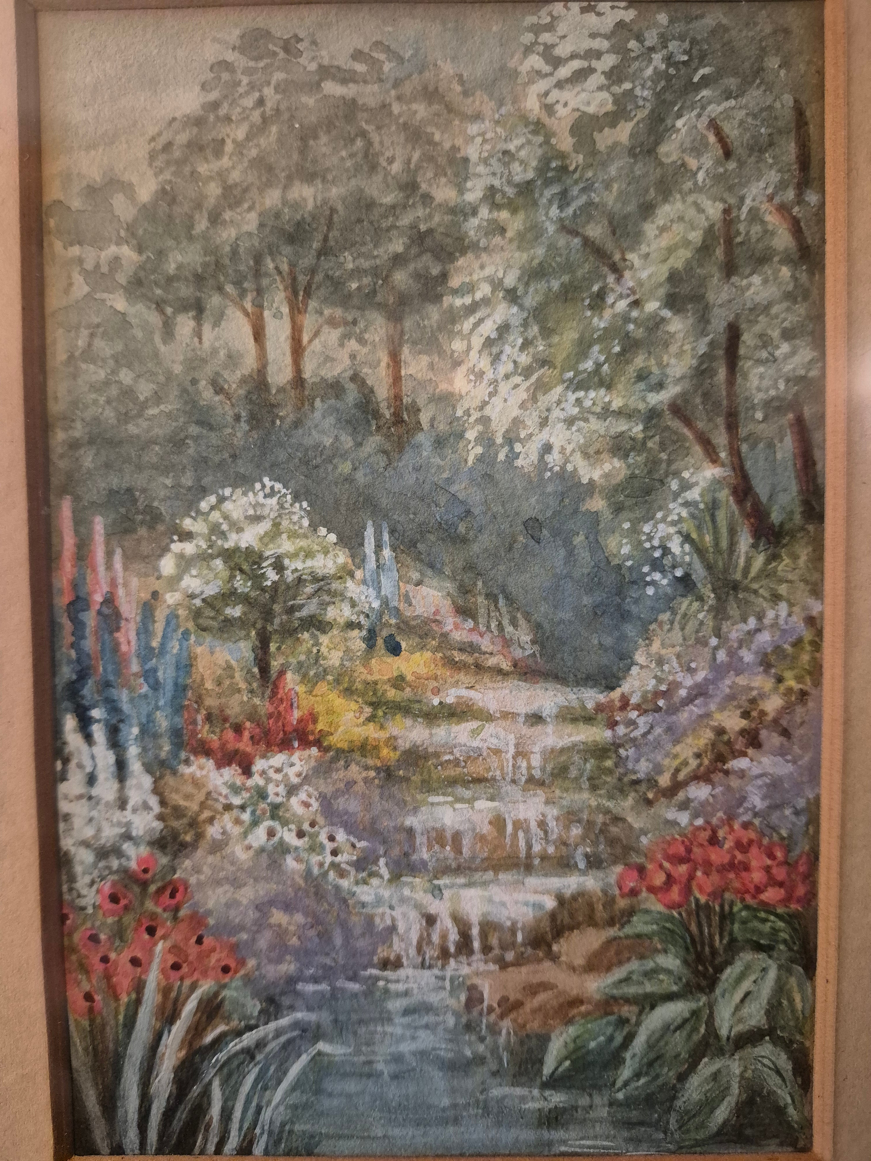 Very old framed print.