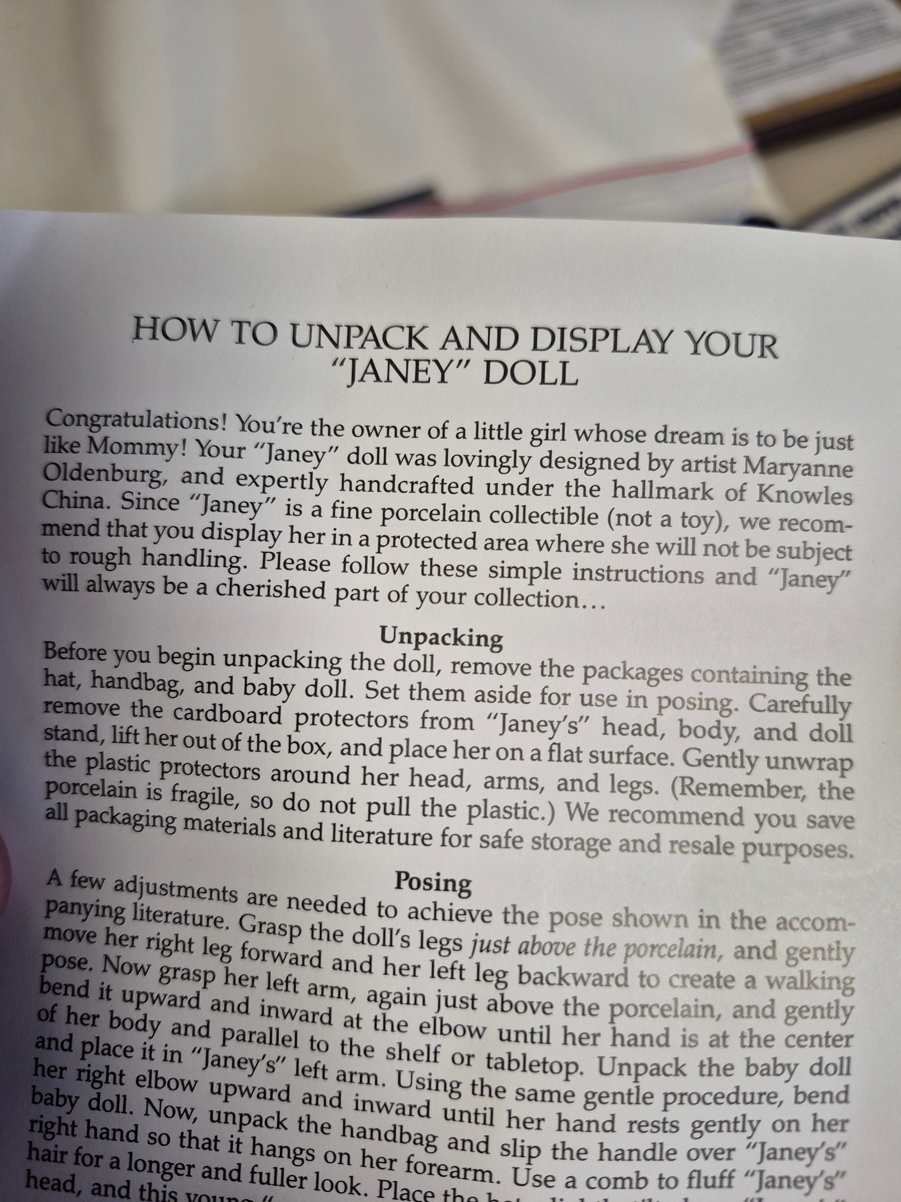 Knowles porcelain doll