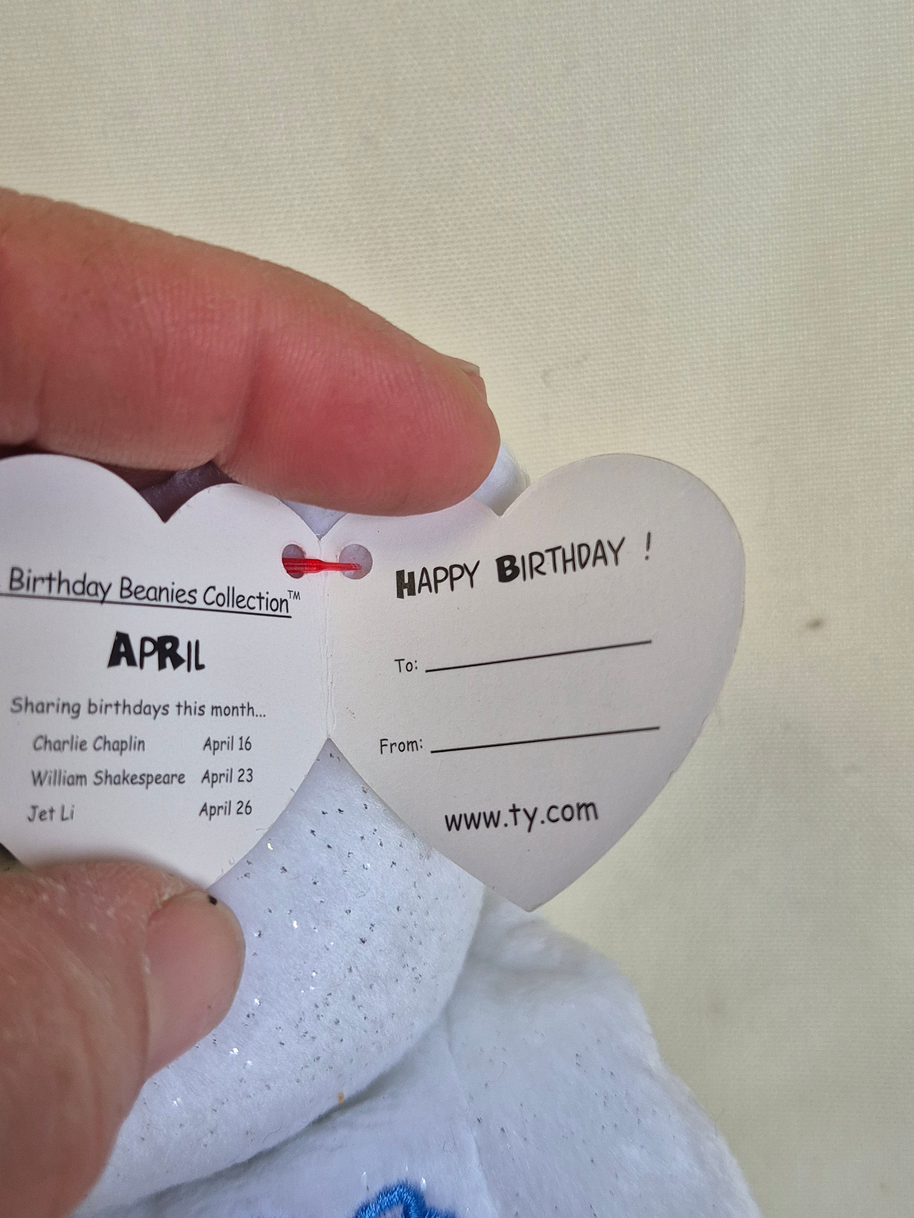 Happy Birthday "April" Beanie baby