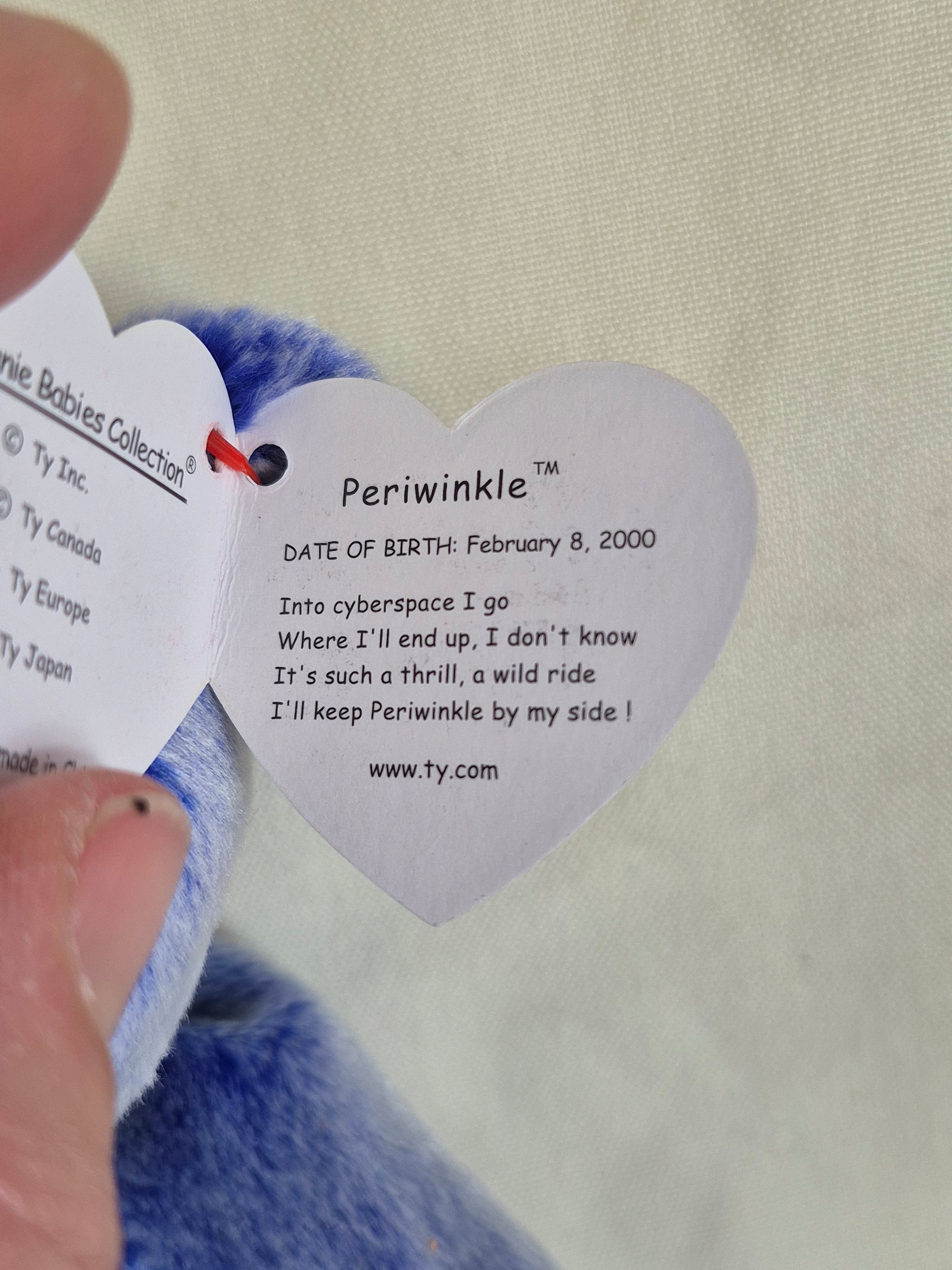 Perwinkle beanie baby