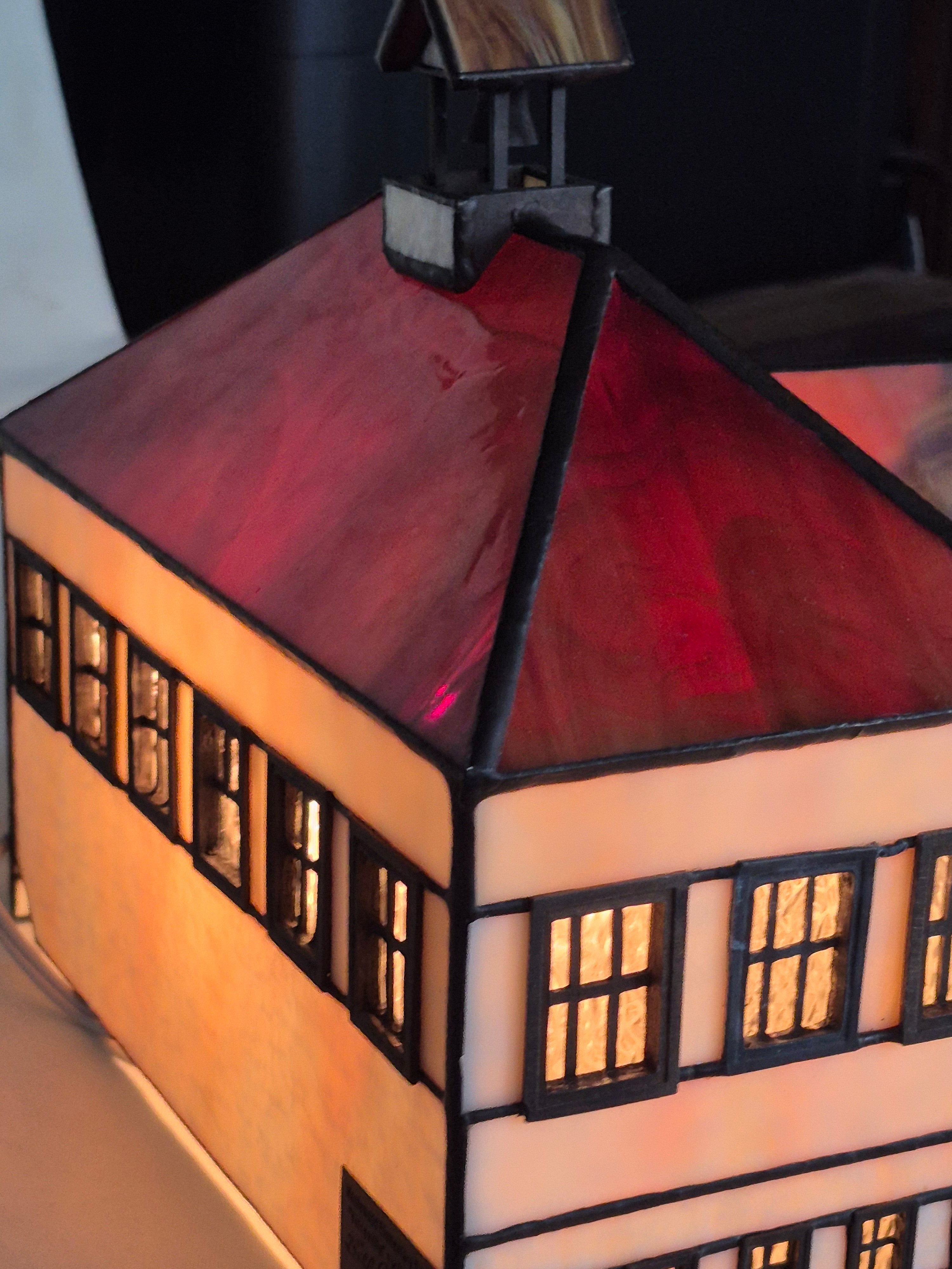 Stained Glass Lighted Village