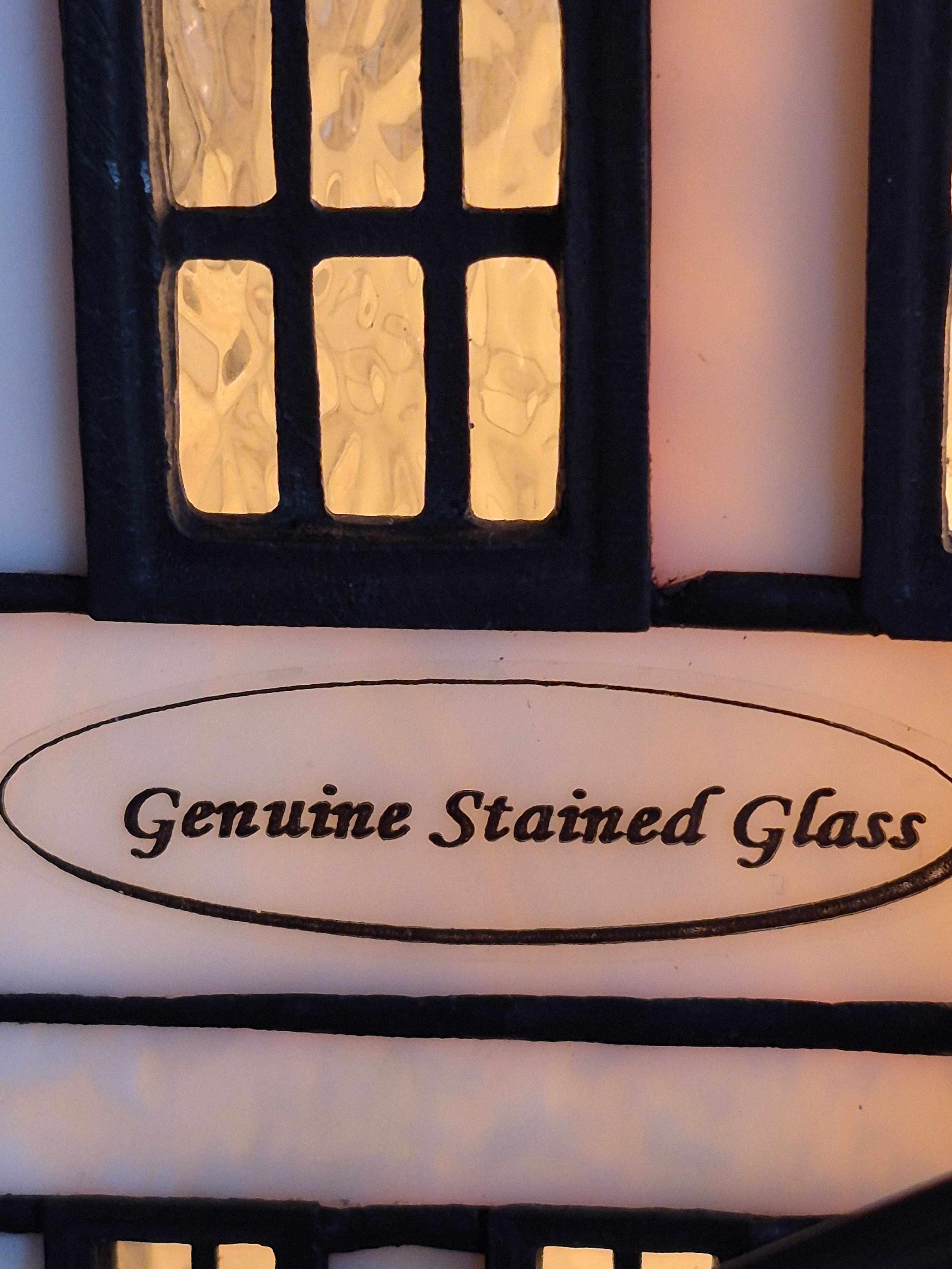 Stained Glass Lighted Village