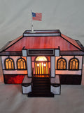 Stained Glass Lighted Village