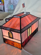 Stained Glass Lighted Village