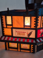 Stained Glass Lighted Village