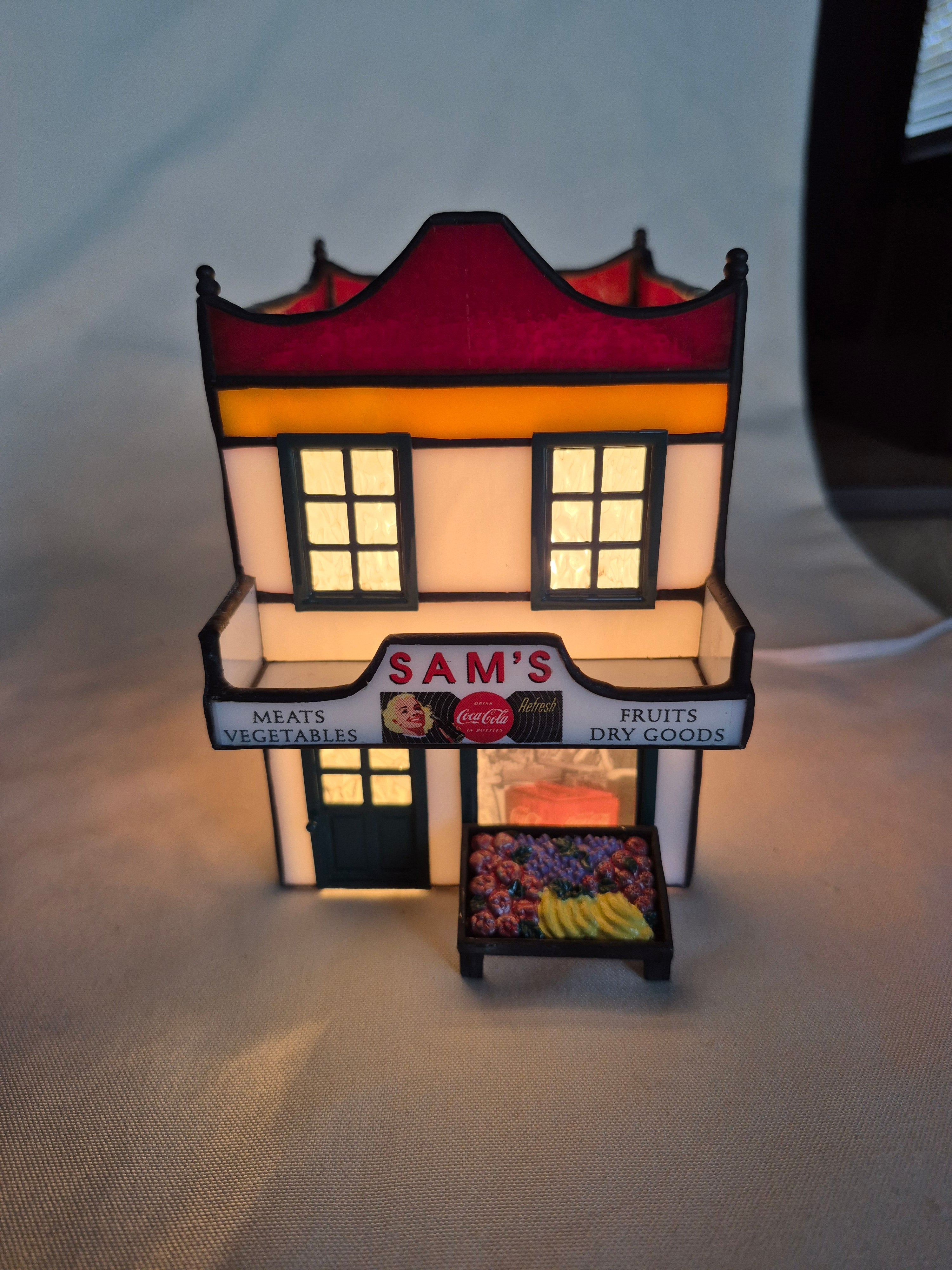 Stained Glass Lighted Village