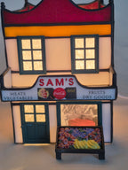 Stained Glass Lighted Village