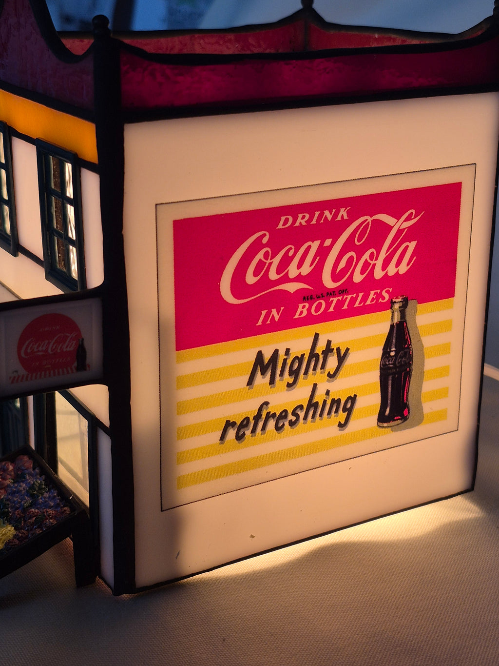 Stained Glass Lighted Village