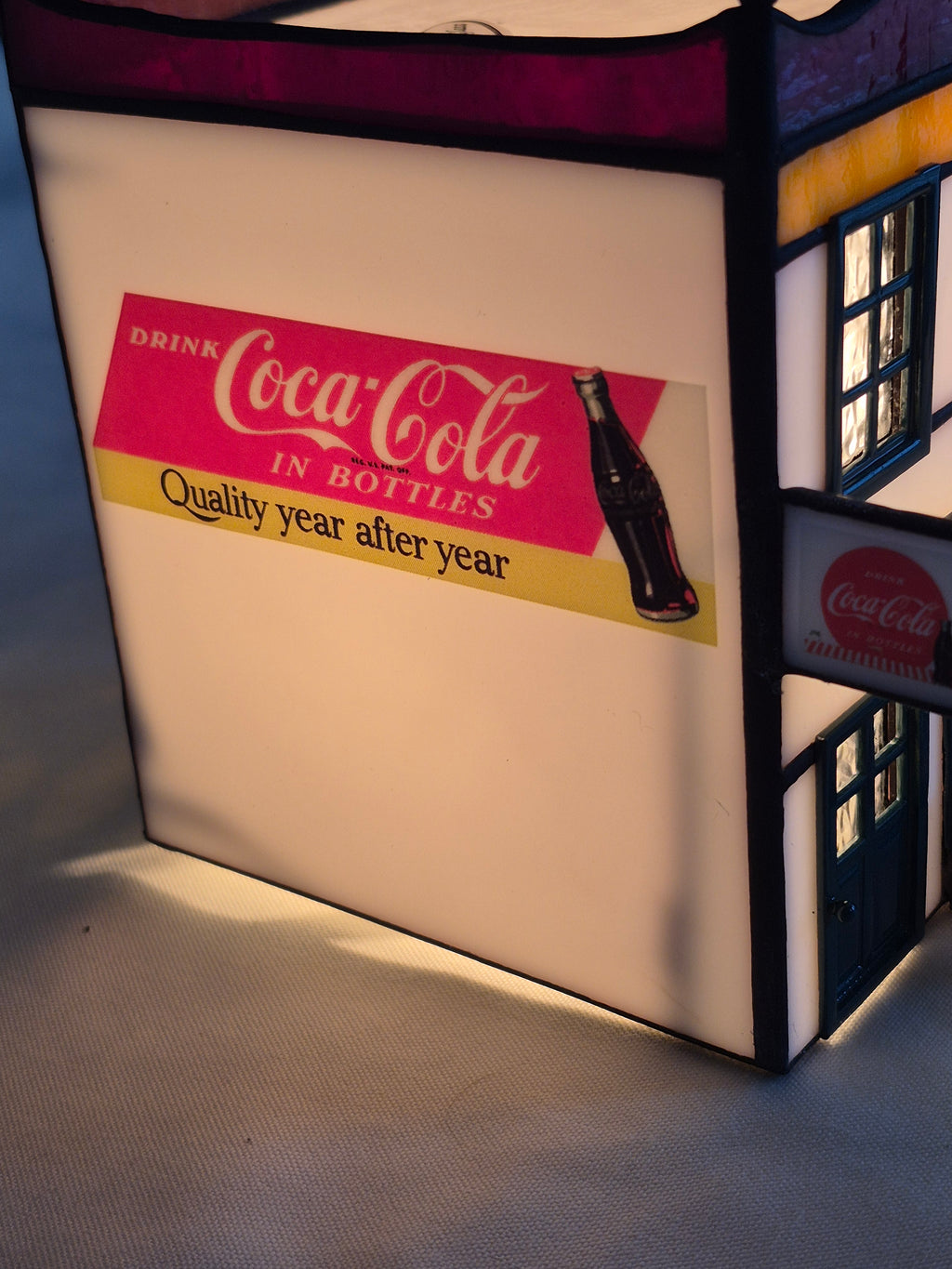 Stained Glass Lighted Village