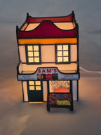 Stained Glass Lighted Village