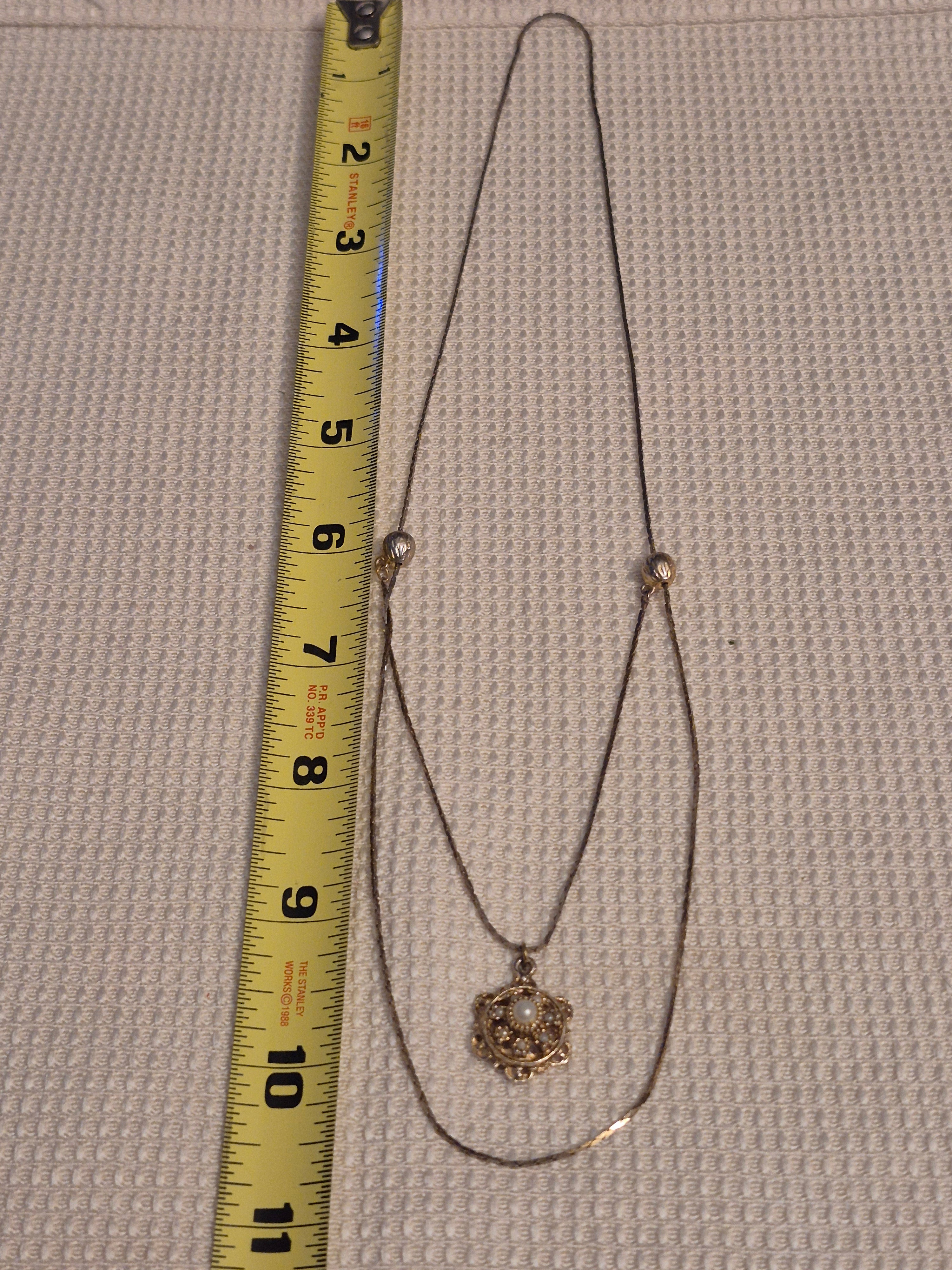 Gold-tone adjustable necklace